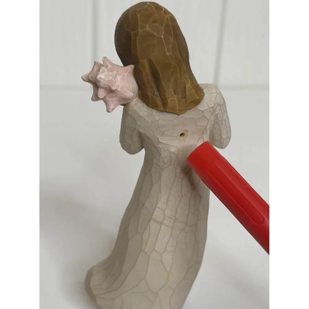 VTG Lot 4 Willow Tree Angel Figurine Demdaco Light, Happiness & Thinking Of You